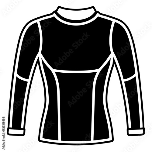 Rash guard line art vector