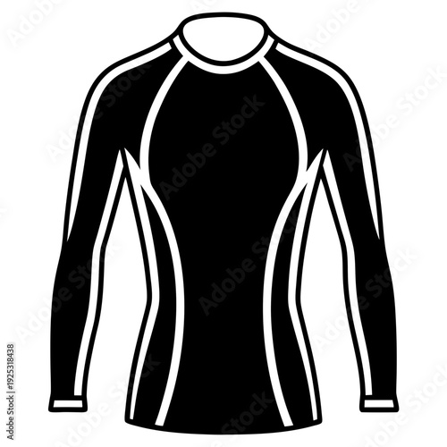 Rash guard line art vector