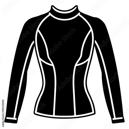 Rash guard line art vector