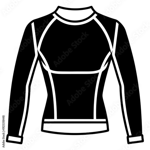 Rash guard line art vector