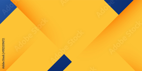 Abstract blue yellow banner geometric shapes background. Vector abstract graphic design banner pattern presentation background web template.