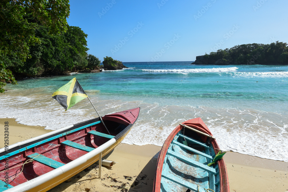 Obraz premium View at the beach of Boston Bay in Jamaica