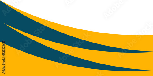 Modern abstract vector background featuring flowing teal and vibrant yellow wave layers against a clean white backdrop. illustration eps10