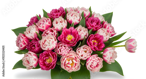 Wallpaper Mural Elegant bouquet of pink and white peony flowers arranged beautifully in greenery. Torontodigital.ca