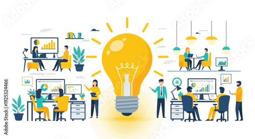 Creative Light Bulb Concept Illustration