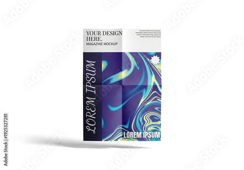 Flyer Poster With Folds Mockup