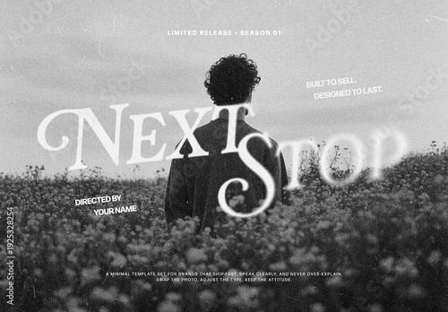 Old Cinematic Text Effect Mockup