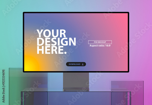 Desktop Screen Mockup for Web Design