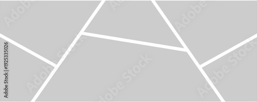 Photo collage template. Blank mosaic photography frames, abstract picture album layout mockup, mood board grid for banner, poster, comic page, social media post, poster. Vector