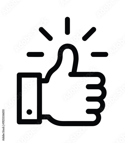 Vector of a hand giving a thumbs up sign