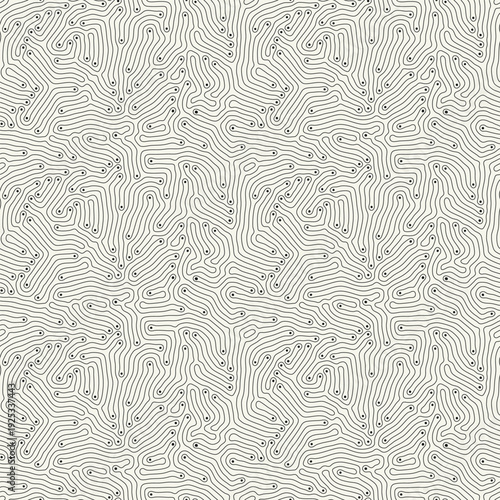 Vector seamless pattern. Modern stylish texture with smooth natural grid. Repeating abstract tileable background with random spots. Dotted organic shapes. Trendy surface design.