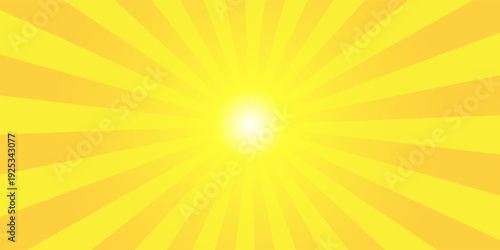 Orange Sunburst Pattern with yellow Background. Rays. Radial. Summer Banner. Exploding star burst texture japanese radius cartoon pattern abstract eps editable vector