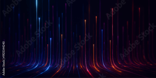 Abstract blue and light background featuring glowing stars and digital wave lines with a bright energy design for a music equalizer or technology wallpaper illustration