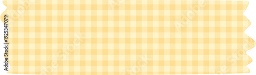  Yellow Gingham Check Masking Tape Sticker