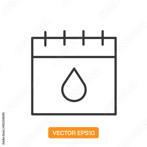 Weather Calendar line icons- Mini collection and editable stroke series icon