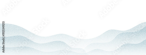 Snowy winter background with realistic 3D elements. White snow piles frame ice-covered landscape, creating perfect border for seasonal illustrations and festive designs.