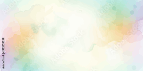 Soft Pastel Watercolor Abstract Background with Gentle Blended Hues