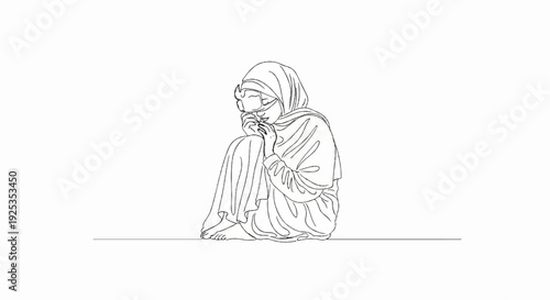 A woman in a headscarf and glasses holds a flower to her nose