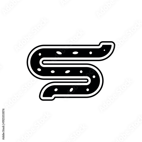 icon an intestinal tract with probiotic bacterial flora symbols, isolated against a clean background.