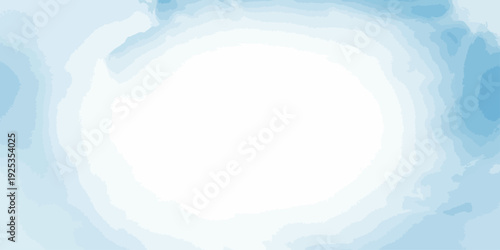Soft Blue Abstract Watercolor Background with White Copy Space