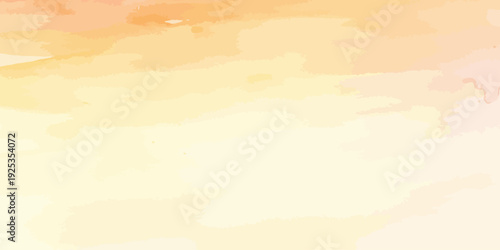 Warm Peach Yellow Orange Gradient Watercolor Abstract Background