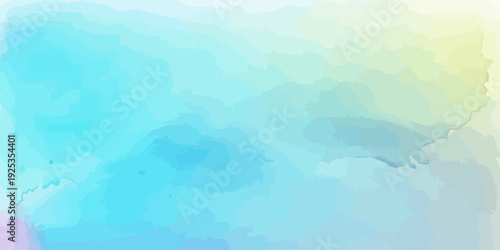 Soft Watercolor Abstract Background with Blue Green Gradient