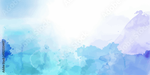 Abstract Watercolor Blue Purple Gradient Background Texture