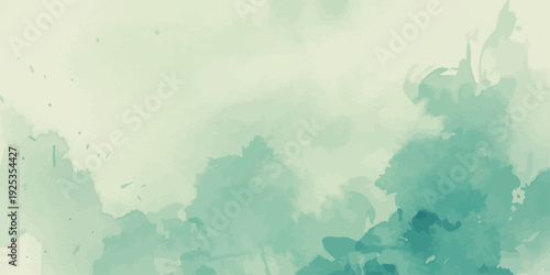 Abstract Green Watercolor Background Texture