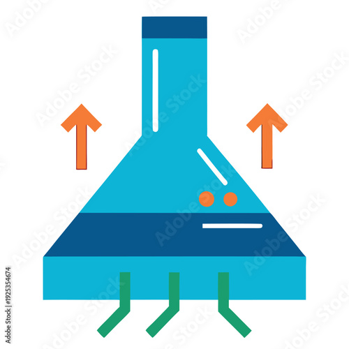 A fume hood with airflow arrows representing labor  