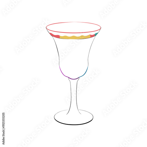 Colorful sugar-rimmed mocktail glass, creative non-alcoholic drink, tropical party beverage, bright summer refreshment, festive cocktail concept, vibrant fruity drink presentation