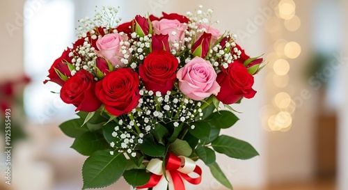 Wallpaper Mural Beautiful bouquet of red and pink roses. Torontodigital.ca