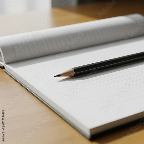 Wallpaper Mural Black Pencil on Open Notebook Page. Torontodigital.ca