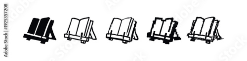 Book Stand Doodle Set - Hand-Drawn, Grunge, and Pixel Art Icons