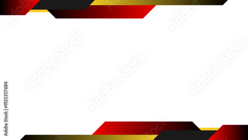 Modern Red Black And Gold Geometric Banner Frame For Corporate Background And Template