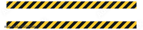 Graphic warning tape set featuring black and yellow diagonal stripes for construction and safety alerts