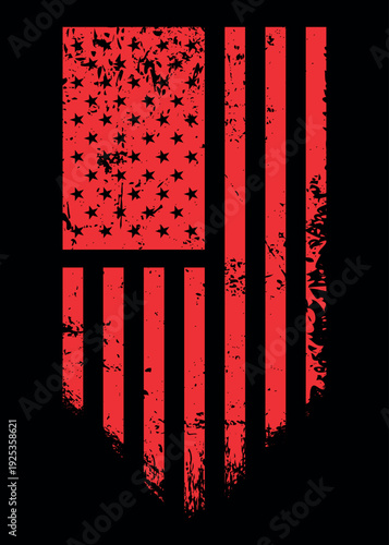 Remember Everyone Deployed Red Friday USA Flag Graphic.