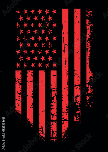 Remember Everyone Deployed Red Friday USA Flag Graphic.