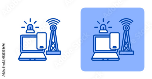 Communication System icon, with contrast background.