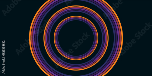 Abstract colorful 70s background vector. Vintage retro wallpaper with rainbow stripes and wavy lines. A 1970 color illustration suitable for posters, banners, decorative items and wall art.