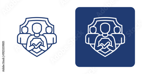 Public Safety icon, with contrast background.