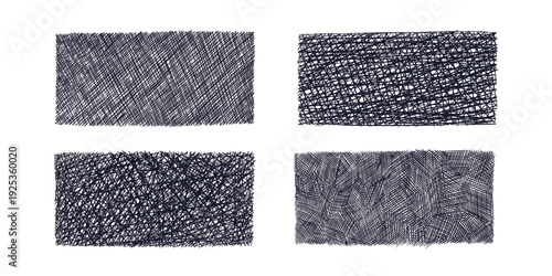 Hand drawn crosshatch Texture pencil line Vector black sketch backdrop