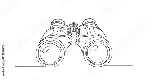 Binoculars on a white background.
