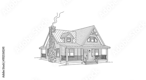 Sketch of Traditional House Design.