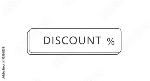 Discount Percentage Button Icon, Sale Offer Symbol, Special Price Promotion
