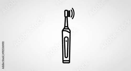 Electric toothbrush icon, clean design, dental hygiene, oral care, technology