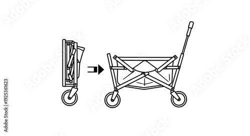 Collapsible Folding Wagon Cart: Compact Storage to Open Use, Outdoor Utility