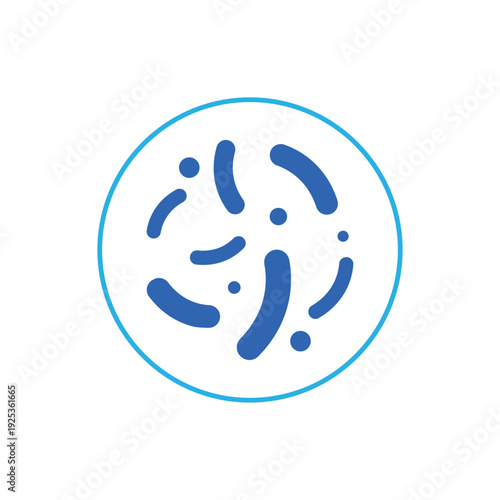icon probiotic strains with beneficial bacterial organisms in a petri dish, isolated against a clean background