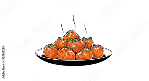 Steaming Hot Stuffed Bell Peppers on a Plate, Delicious Home-Cooked Meal