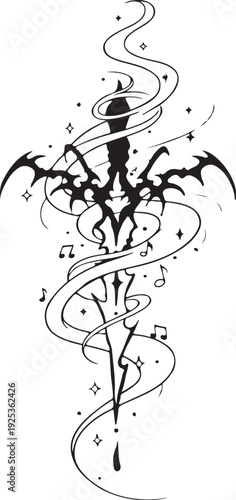  Focuses on the dark, shadowy aesthetic of the blade paired with flowing, rhythmic energy.
