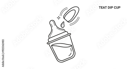 Teat Dip Cup for Calf Health: Veterinary Care and Livestock Management